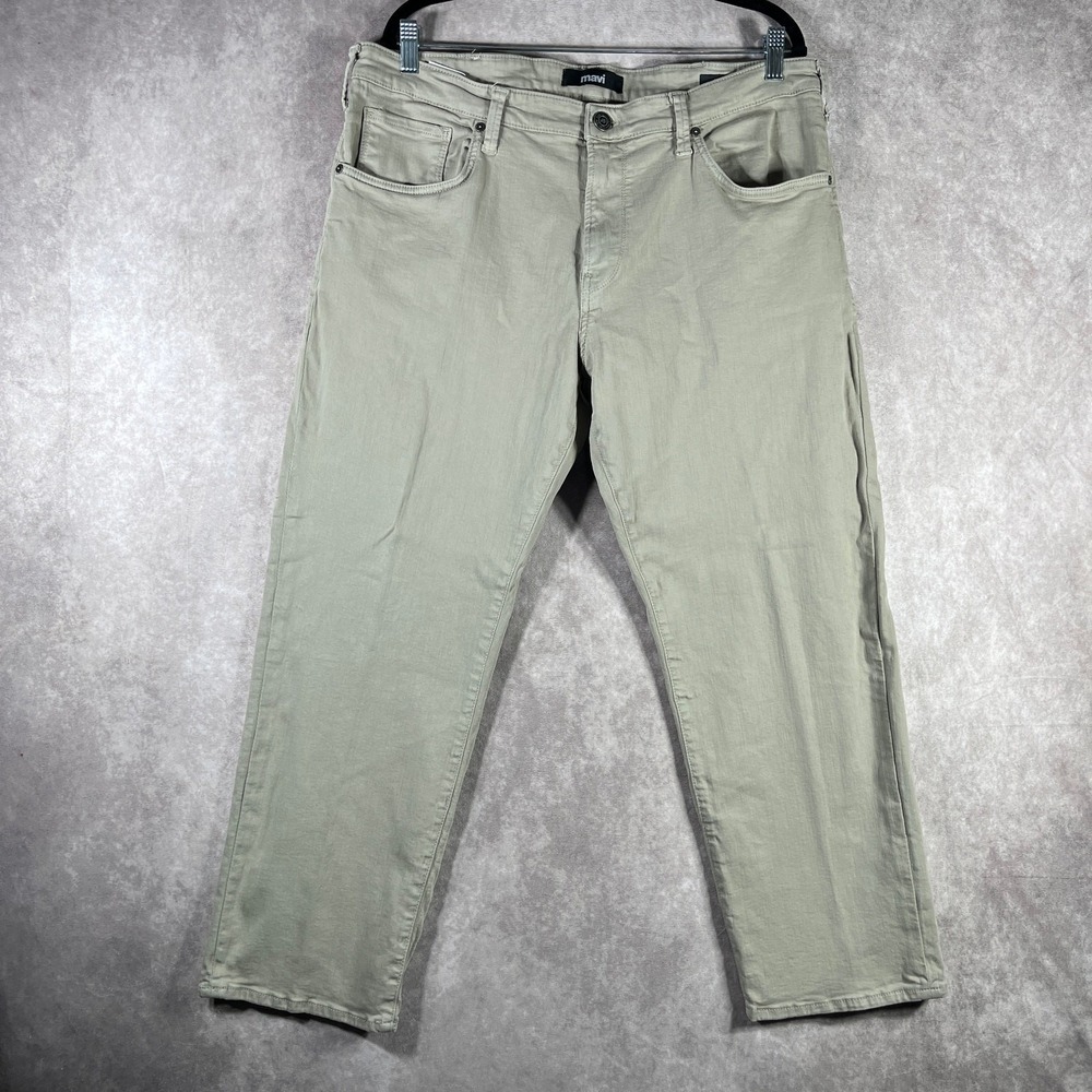 Mavi Matt Relaxed Straight Leg Jeans‎ Men 36X30 Tan Denim Pockets Stretch Preppy